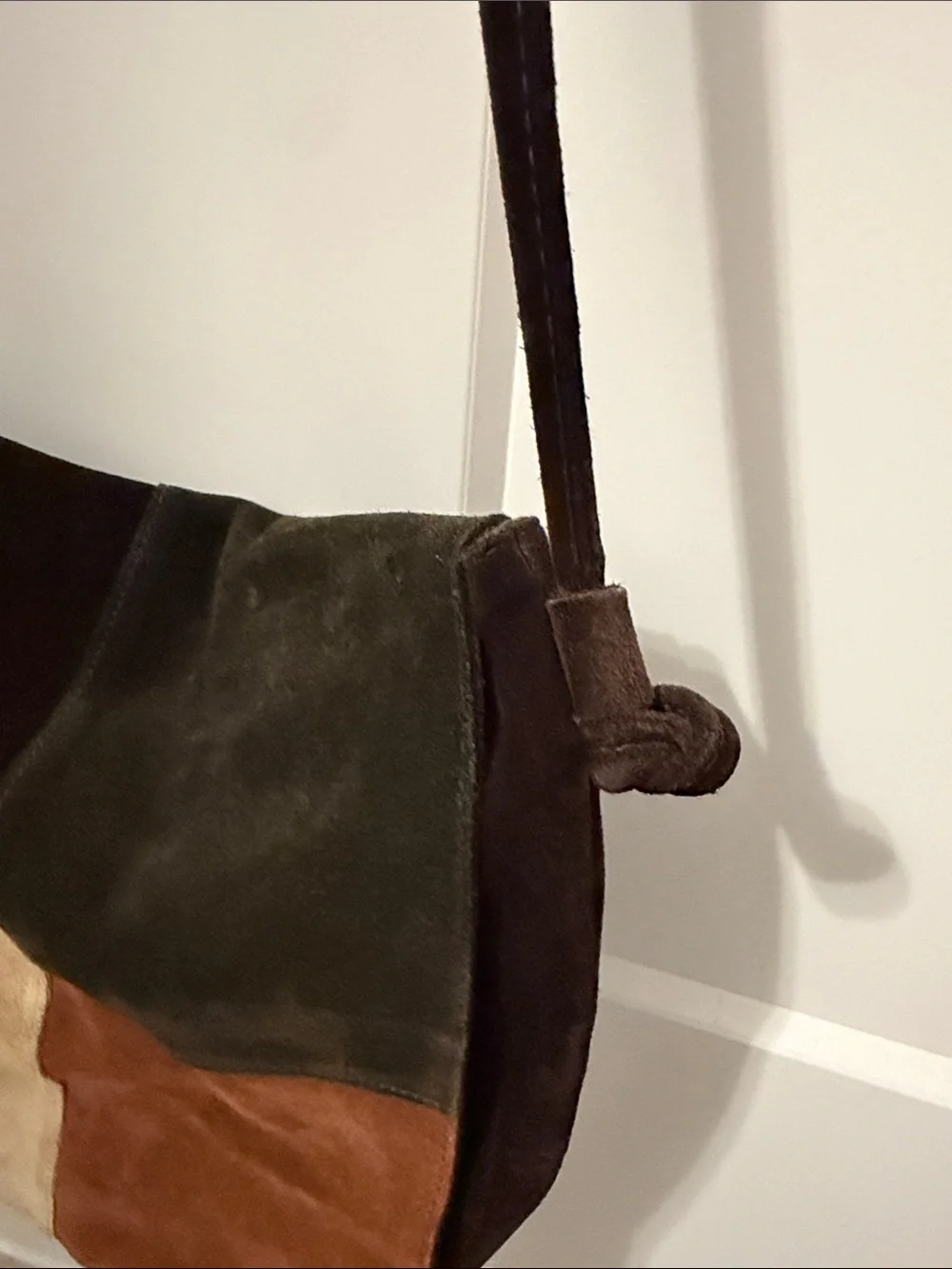 Bussa Italia Genuine Leather Patchwork Shoulder Italian Bag Made in Italy